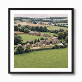 Aerial View Of A Farm 5 Art Print