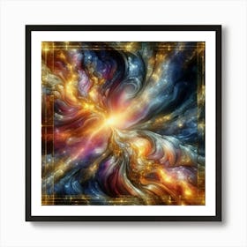 Radiant Mysterious Marble Light: Multicolor marble 1 Art Print