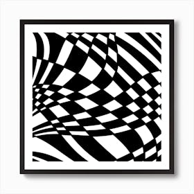 Abstract Black And White Pattern 5 Art Print