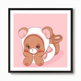 Cute Teddy Bear 1 Art Print