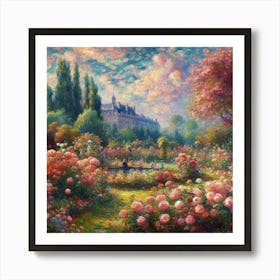 Roses In The Garden Art Print