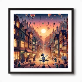 Night In The City Art Print