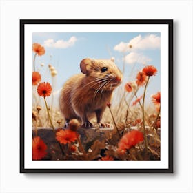 Mouse In The Field 1 Art Print