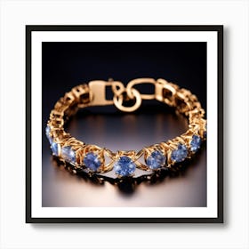 Blue Sapphire Bracelet Art Print