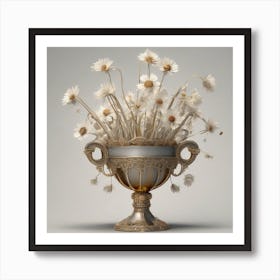 Daisies In A Vase Poster