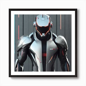 Futuristic Man In Suit 7 Art Print