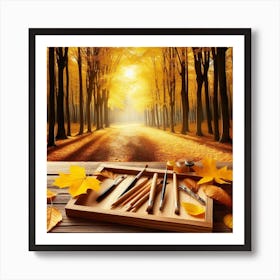 Autumn forest Art Print