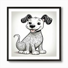 Dog Drawing Art Print