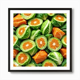 Carrots And Cabbages Art Print