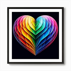 Rainbow Heart 1 Art Print