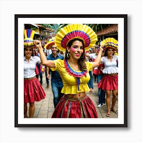 Colombian Dancers 2 Art Print