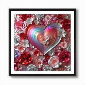 Valentine'S Day Roses 2 Art Print