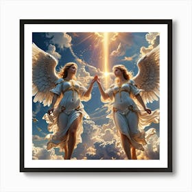 Angels In The Sky Art Print