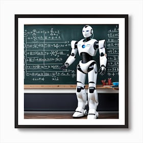 Robot In The Classroom Art Print