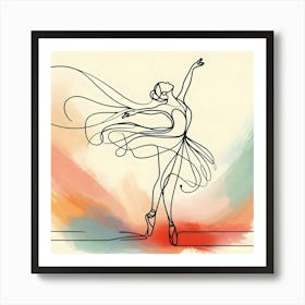 Ballerina Drawing Art Print