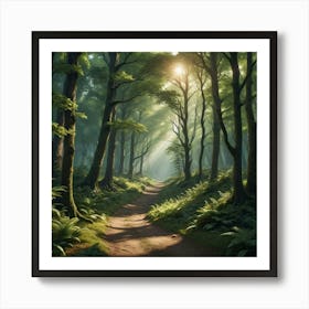 Path In The Woods 3 Art Print