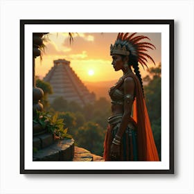 Aztec Princess Art Print