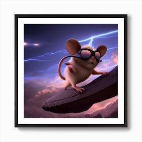 Lightning Mouse Art Print