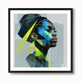 Abstract Portrait Of A Woman 24 Art Print