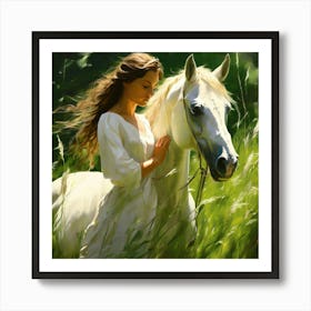 White Horse Art Print