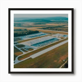 Aerial View Of An Airport Art Print