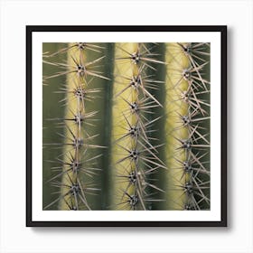 Spiked Cactus Square Art Print