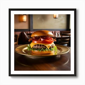 A Juicy Burger Art Print