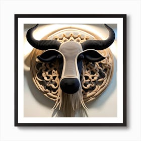 Bull Head Bohemian Wall Art 6 Art Print