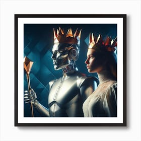 Robots And Queens Art Print