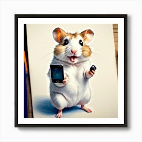 Hamster Drawing 1 Art Print