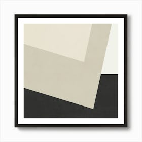 Minimalist Abstract Geometries - BW02 Art Print