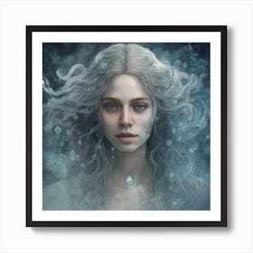 Girl In The Water Art Print