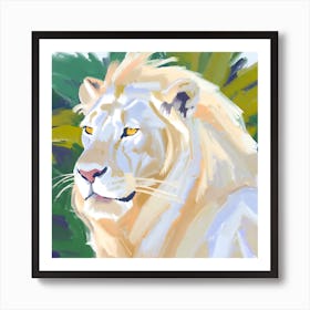 White Lion 03 1 Art Print