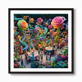 Alice'S Garden 2 Art Print