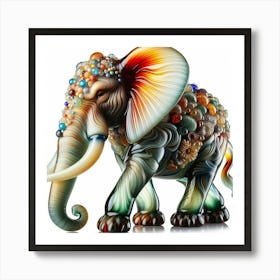 Elephant With Jewels Art Print