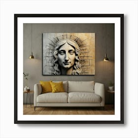 Jesus Face Art Print