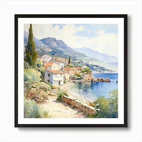 Uepa13 A Watercolor Painting Of A Charming Mediterranean Vill 46463b9e 115f 4bc5 9ff6 2754bf8f7ca8 1 Art Print