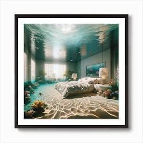 Underwater Bedroom 2 Art Print