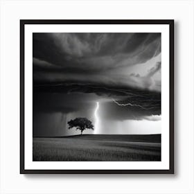 Lightning In The Sky 7 Art Print