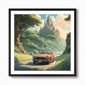 Car On The Road Art Print