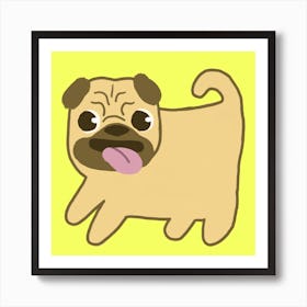 Happy Pug 1 Art Print