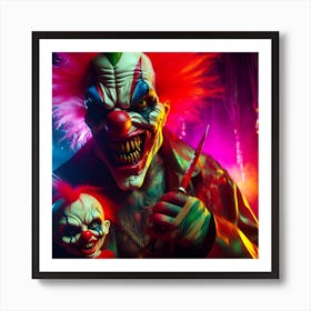 Evil Clown Art Print