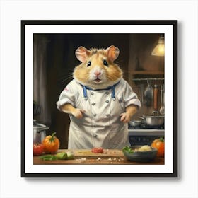 Chef Hamster 10 Art Print