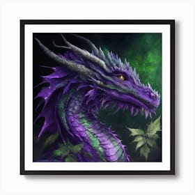 Purple Dragon 1 Art Print