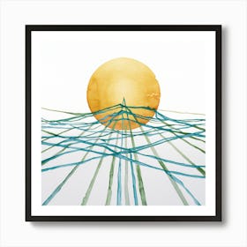 Sun Rising Over The Ocean Art Print