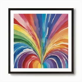 Rainbow Painting reimagined Art Print 1 Art Print