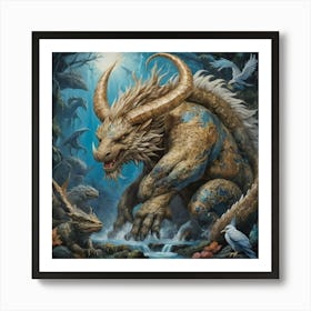 Dragons Of The Lands Art print paintings Art Print