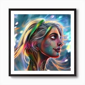 Holi Girl Art Print