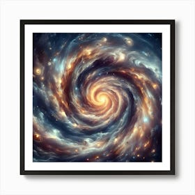 Abstract Wallart Celestial Whirlpool 1 Art Print