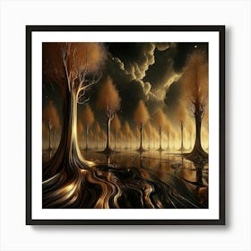 Trees In The Water 2 Art Print